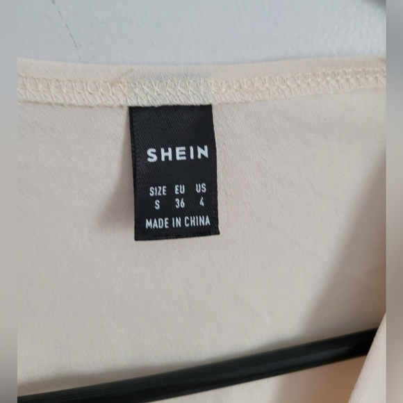 SHEIN Cream Long Sleeve Dress - Picture 3 of 3